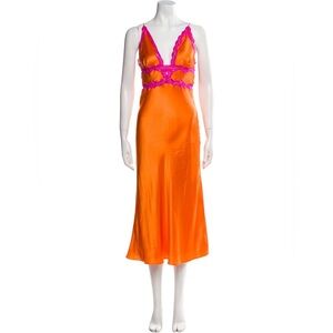 Cami NYC Vibrant Orange and Pink Chemise